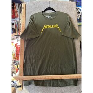 NWOT Metallica band T-shirt Large Rock Heavy Metal Spider Web Green